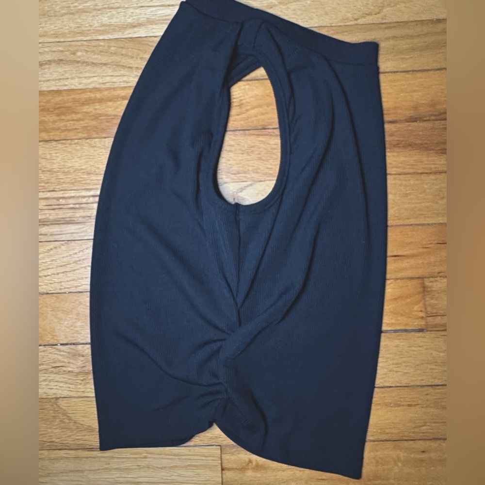 Black Ribbed Two-Piece Set – Size Small - Picture 4 of 5